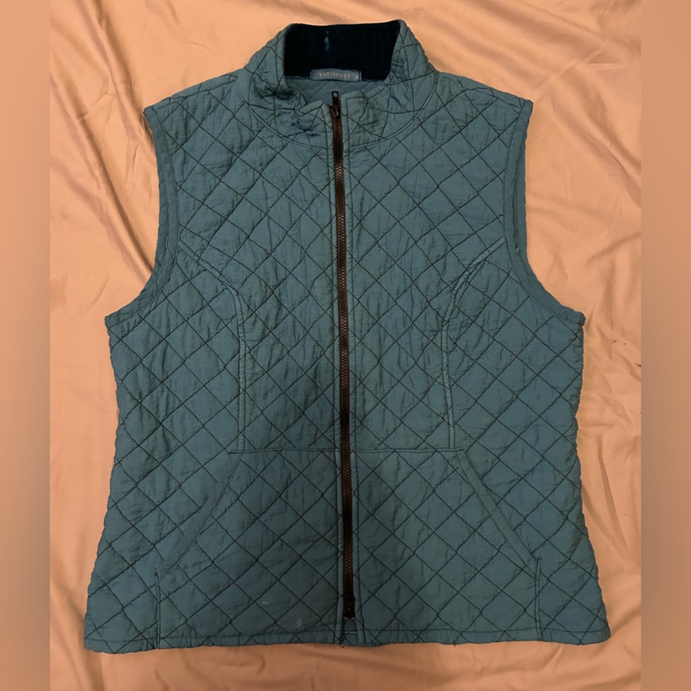 Cut Loose Teal Quilted Vest XL
